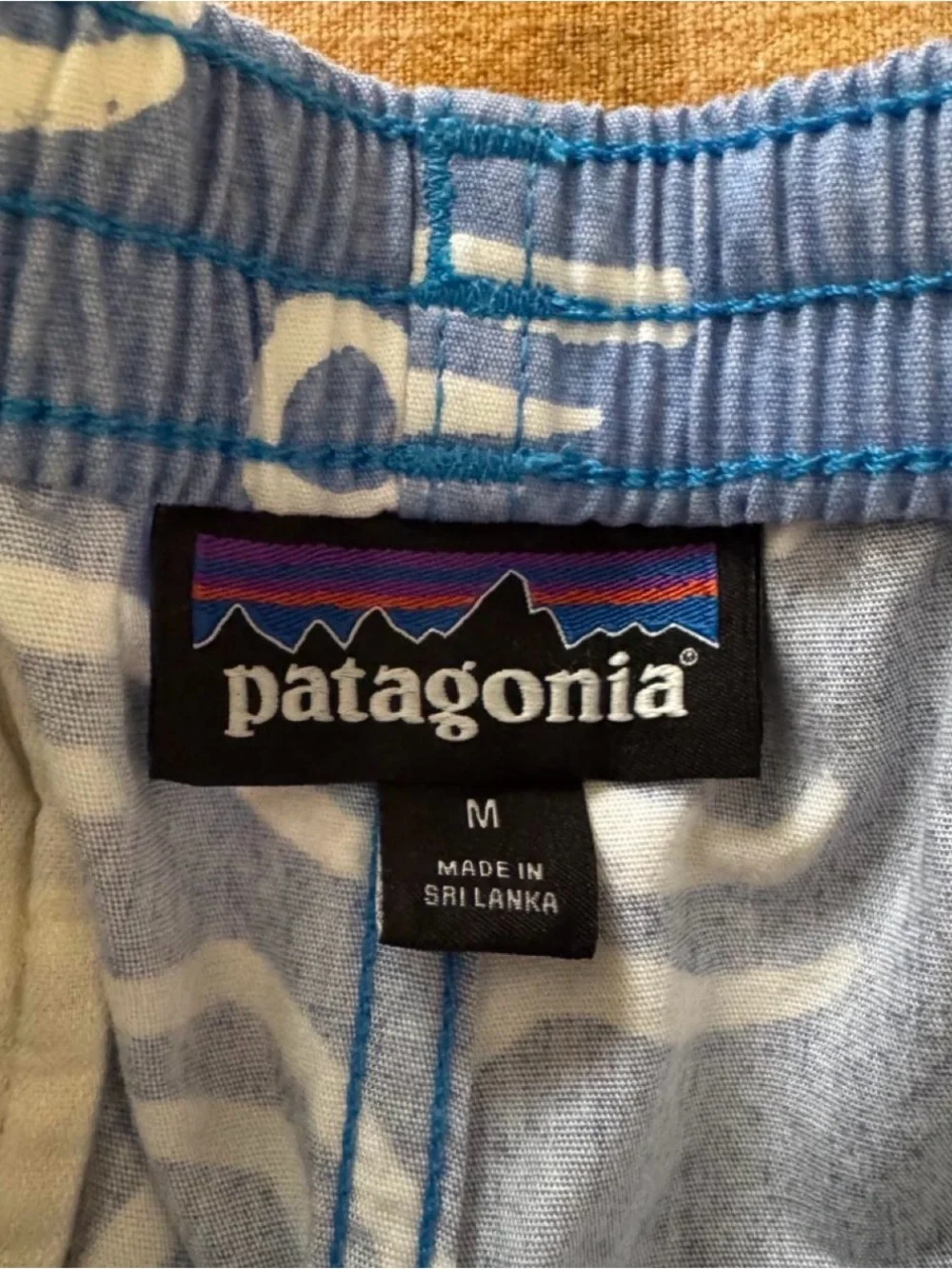 Patagonia Light Blue & White Printed Lounge Pants